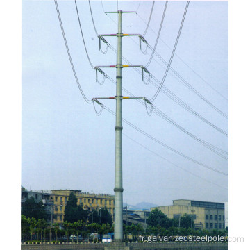 Pôle en acier à transmission polygonale à double boucle de 220kV